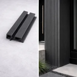 Γωνία για 3D επένδυση Πηχάκι  4,6 x 8,9 x 290εκ. - γκρι σκούρο