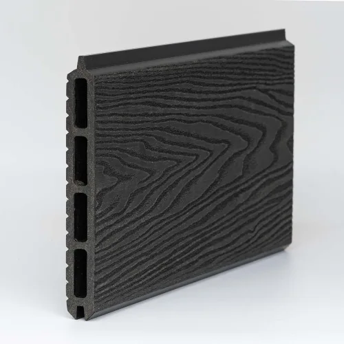 Σανίδα πάνελ WPC 3D 2 x 16 x 180εκ. - γκρι σκούρο