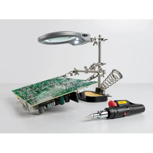 GOOBAY μεγεθυντικός φακός 51226 με clips συγκράτησης, 2x, LED φωτισμός