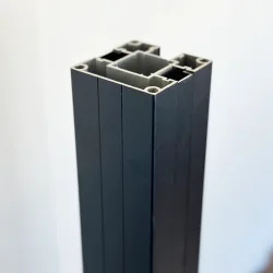 Κολώνα αλουμίνιο ματ ΜΑΥΡΟ- 7,5 x 7,5 x 180εκ.