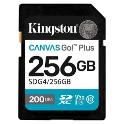 Kingston SD 256GB Canvas Go Plus 200/MB/s C10 U3 V30 (SDG4/256GB) (KINSDG4-256GB)