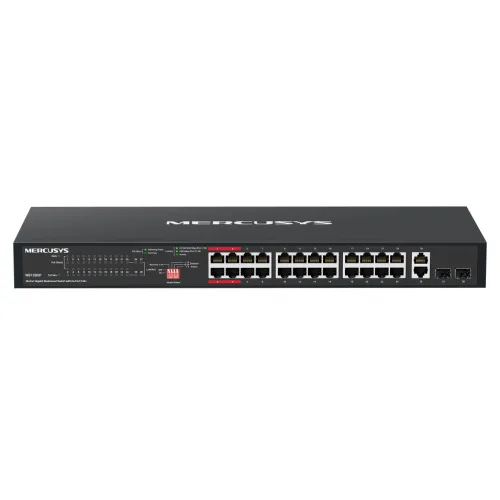 28-Port gigabit rackmount switch με 24 θύρες PoE+