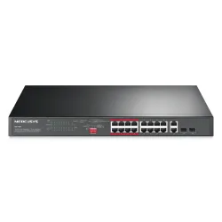 Mercusys 16-Port 10/100Mbps + 2-Port Gigabit Rackmount Switch with 16-Port PoE+ (MS118CP) (MERMS118CP)