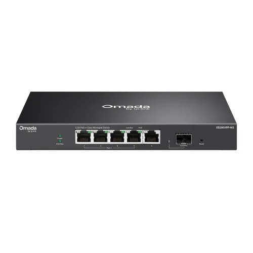 TP-Link Omada 5-Port 2.5G BASE-T and 1-Port 10GE SFP+ Easy Managed Switch with 4-Port PoE++ (ES206XPP-M2) (TPES206XPP-M2)