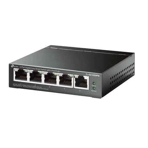 Tp-Link 5-Port Gigabit Easy Smart Switch with 4-Port PoE+ (TL-SG105MPE)