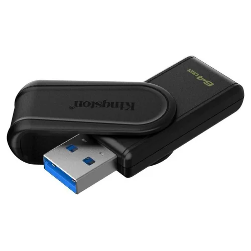 Kingston Technology DataTraveler 64GB Portable USB 3.2 Gen 1 Exodia S (Black/Black)