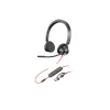 Poly Blackwire 3325 Stereo USB-C Headset +3.5mm Plug +USB-C/A Adapter (8X221AA)