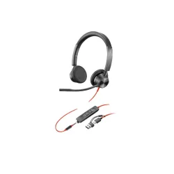 Poly Blackwire 3325 Stereo USB-C Headset +3.5mm Plug +USB-C/A Adapter (8X221AA)
