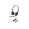 Poly Blackwire 3220 Stereo USB-C Headset +USB-C/A Adapter - 93S87AA