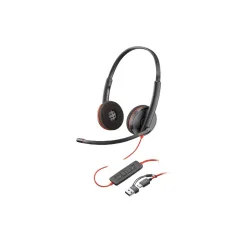 Poly Blackwire 3220 Stereo USB-C Headset +USB-C/A Adapter - 93S87AA