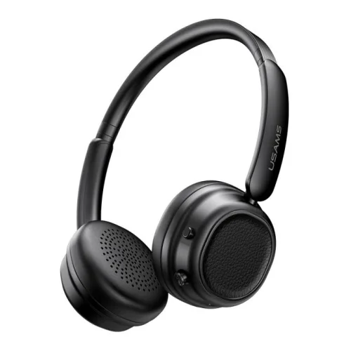 USAMS headphones SR01, ασύρματα, ANC, Φ40mm, 350mAh, μαύρα