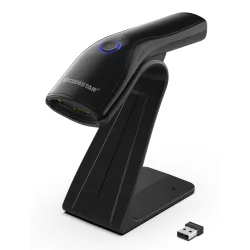 GTCODESTAR barcode scanner X-9200L με βάση, 1D & 2D, ενσύρματο & ασύρματο, Bluetooth, 800mAh, μαύρο