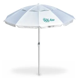 BRUNO ομπρέλα παραλίας αλουμινίου SOL-BAY BRN-0287, 2.2m, UPF 50+, σκελετός Fiberglass, ρυθμιζόμενη