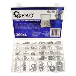 GEKO σετ αλουμινένιες ροδέλες G02824, διάφορα μεγέθη, 300τμχ