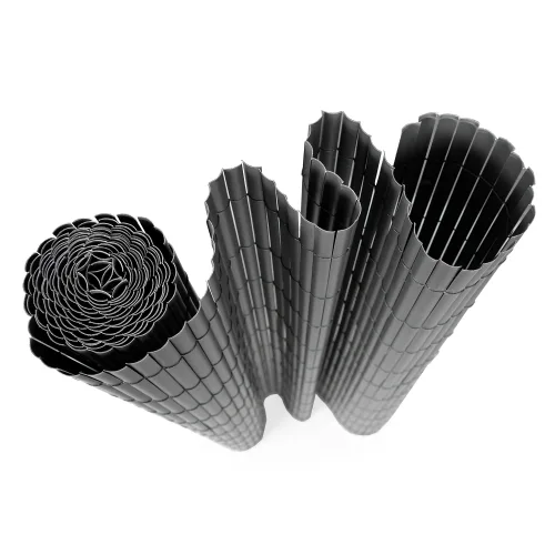 Καλαμωτή PVC 14mm Μισό Καλάμι 100x300εκ. - Γκρι