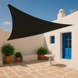 Πανί Σκίασης Τρίγωνο 280gsm Premium 3,6 x 3,6 x 3,6m - Μαύρο