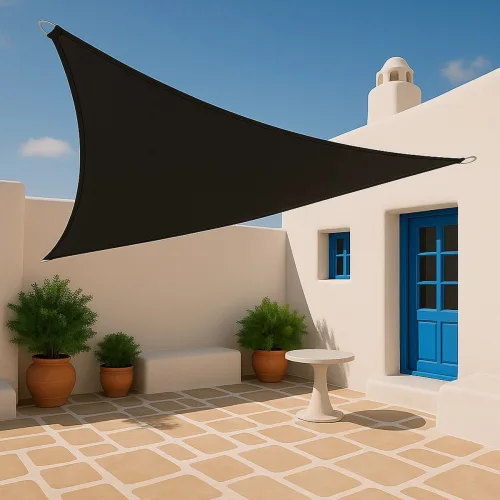 Πανί Σκίασης Τρίγωνο 280gsm Premium 3,6 x 3,6 x 3,6m - Μαύρο