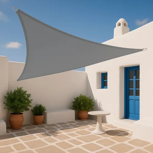 Πανί Σκίασης Τρίγωνο 280gsm Premium 5 x 5 x 5m Γκρι