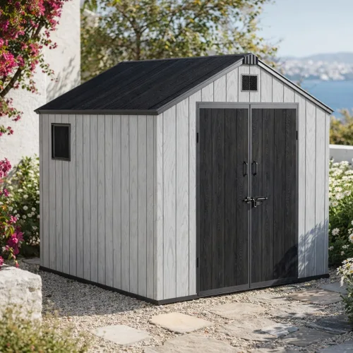 Αποθήκη Κήπου PP 235 x 230 x 229 εκ. με Μεταλλικό Σκελετό