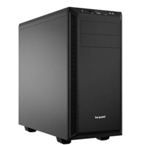 BEQUIET PC CHASSIS PURE BASE 600 BLACK BG021, MIDI TOWER ATX, W/O PSU, Front: 1x Pure Wings 2 140mm, Rear: 1x Pure Wings 2 120mm, 3YW.
