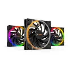 BEQUIET FAN LIGHT WINGS 140MM PWM TRIPLE-PACK BL079, ARGB, 2200RPM, 71.7CFM/ 121.82M3/H, 31 DB, LIFESPAN 60000H, BLACK, 3YW.