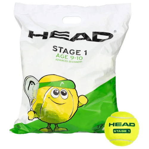 HEAD STAGE 1 GREEN 72 BALL POLYBAG ΜΠΑΛΛΑΚΙΑ TENNIS