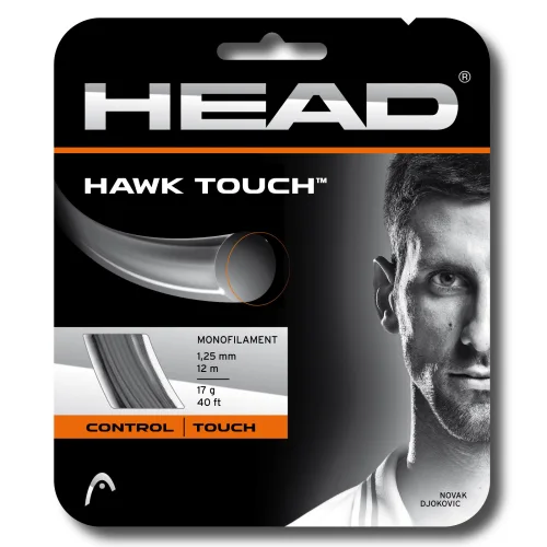 HAWK TOUCH - ΧΟΡΔΗ TENNIS HEAD (Ανθρακί / 1,25mm / 12m)
