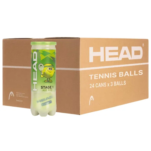 HEAD STAGE 1 GREEN ΚΟΥΤΑ 24Χ3 BALL POLYBAG ΜΠΑΛΛΑΚΙΑ TENNIS