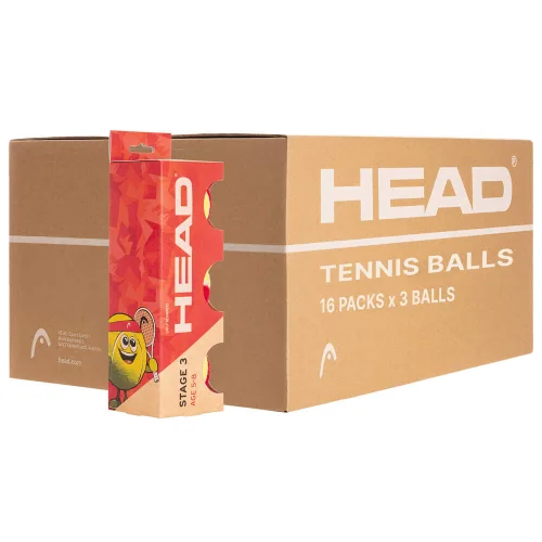HEAD STAGE 3 RED ΚΟΥΤΑ 16Χ3 BALL ΜΠΑΛΛΑΚΙΑ TENNIS