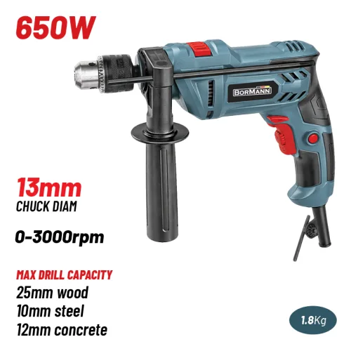 BORMANN Pro BID6510 Δράπανο Κρουστικό 650W, 0-3000rpm,Τσοκ 13mm