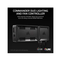 Corsair iCUE Commander Duo / Lighting <(>&<)> Fan Controller / HybridiCUE LINK <(>&<)> ARGB / Dual Channel – PN: CL-9011141-WW