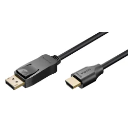 GOOBAY καλώδιο DisplayPort σε HDMI 80525, 8K/60Hz, 48 Gbps, 2m, μαύρο