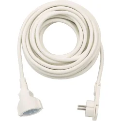 Brennenstuhl Quality Plastic Extension Cable with Flat Plug 10m H05VV-F3G1.5 white (1168980210) (BNN1168980210)