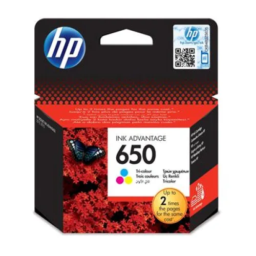 HP 650 ink cartridge 1 pc(s) Original Cyan, Magenta, Yellow