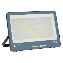 POWERTECH LED προβολέας PT-1619, 200W, 4000K, 18000lm, IP66, 6KV