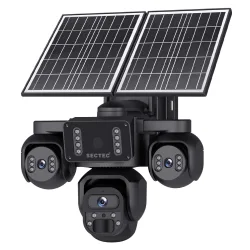SECTEC smart ηλιακή κάμερα ST-523-9MAOV-4G-EU, triple lens, 3MP, 4G, SD, PTZ, IP66