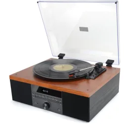 Akai ATT-14BT Ηχοσύστημα με πικάπ, Bluetooth, CD player, USB, FM, Aux-In, RCA out και ενσωματωμένα ηχεία 10W