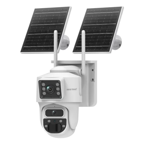 SECTEC smart ηλιακή κάμερα ST-537-6MAOV, dual lens, 3MP, WiFi, SD, PTZ, IP66