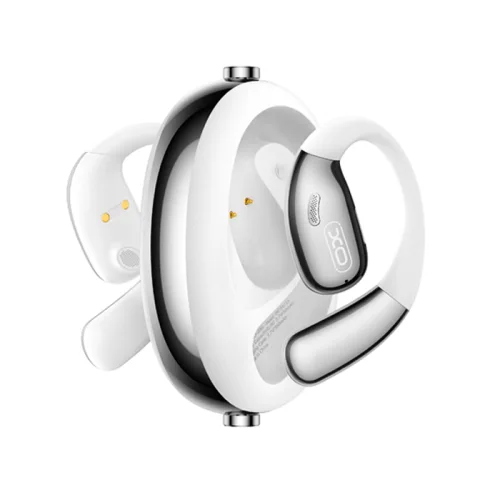 Bluetooth ακουστικά handsfree με τεχνολογία ΑΙ για αυτόματη μετάφραση ομιλίας, σε λευκό χρώμα