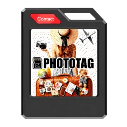 PHOTOTAG smart tag P30 με οθόνη, για iOS & Android συσκευές, Bluetooth tracker, μαύρο