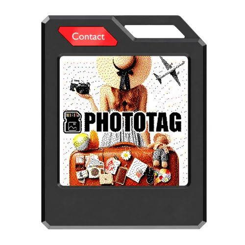 PHOTOTAG smart tag P30 με οθόνη, για iOS & Android συσκευές, Bluetooth tracker, μαύρο