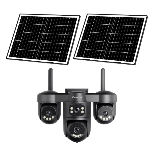VSTARCAM smart ηλιακή κάμερα AG623FR, four-lens, 3MP, 4G, SD, PTZ, IP66, μαύρη