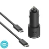 Motorola SJV102 Μαύρος ταχυφορτιστής αυτοκινήτου με 2xUSB Τype-C PD 2.0, Τype-A QC 3.0 και καλώδιο 1μ. Type-C σε Type-C-45W