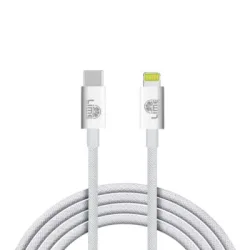 Lime LBCL01 Ανθεκτικό Πλεκτό Καλώδιο Lightning σε USB-C 30W, 1m Λευκό (8368844)