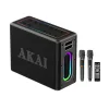 AKAI ABTSW-120 Αδιάβροχο Φορητό Ηχείο Bluetooth με 2 Ασύρματα Μικρόφωνα, TWS, 80W