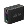 AKAI ABTSW-120 Αδιάβροχο Φορητό Ηχείο Bluetooth με 2 Ασύρματα Μικρόφωνα, TWS, 80W