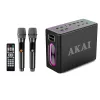 AKAI ABTSW-120 Αδιάβροχο Φορητό Ηχείο Bluetooth με 2 Ασύρματα Μικρόφωνα, TWS, 80W