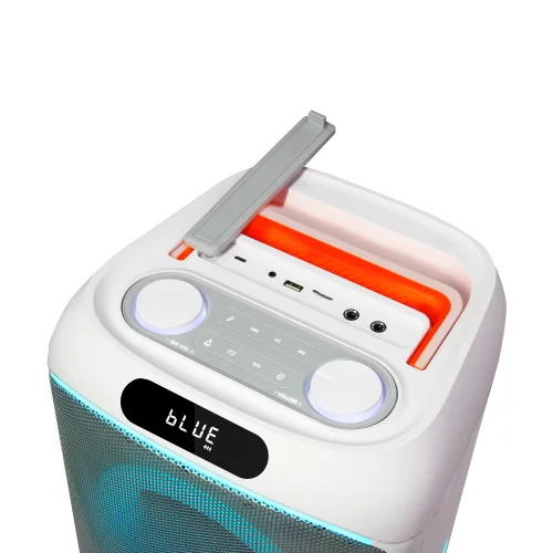 Akai Sonic X10 Φορητό Ηχείο 75W με Bluetooth 5.3, FM, TWS & Ασύρματο Μικρόφωνο (Λευκό)