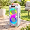 Akai Sonic X10 Φορητό Ηχείο 75W με Bluetooth 5.3, FM, TWS & Ασύρματο Μικρόφωνο (Λευκό)