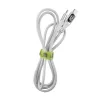 Lime LBLCC01 Ανθεκτικό Πλεκτό Καλώδιο USB-C σε USB-C με Οθόνη LED 120W, 1,2m Λευκό (8386688)
